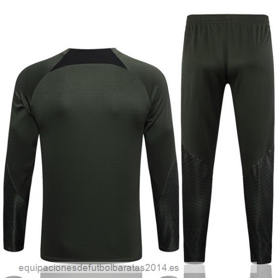 Nuevo Conjunto Completo Sudadera Entrenamiento Barcelona 23/24 Verde Marino Baratas